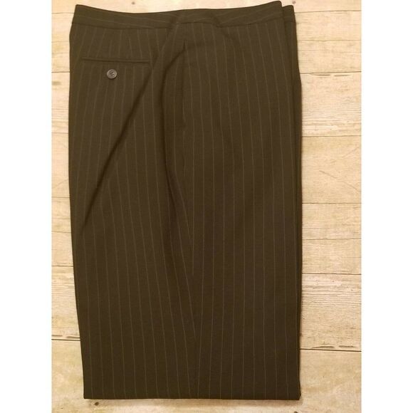 Charter Club Ladies Pants Sz14 Katherine Fit Full Length Lined Black Pin Stripe - Picture 1 of 12